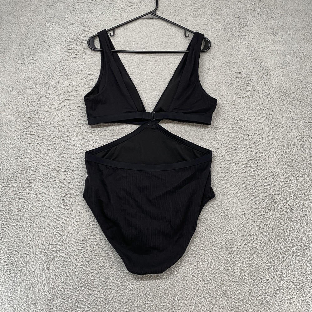 aerie Black Cutout One-Piece Swimsuit - Picture 9 of 13